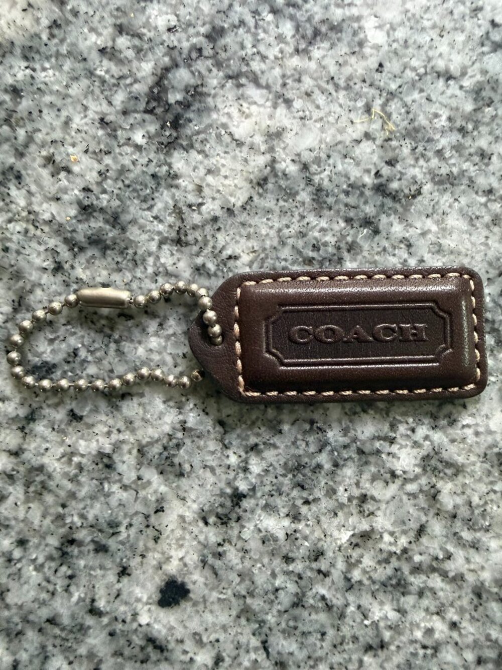 Coach Brown 2" Leather Hangtag Pre-Owned